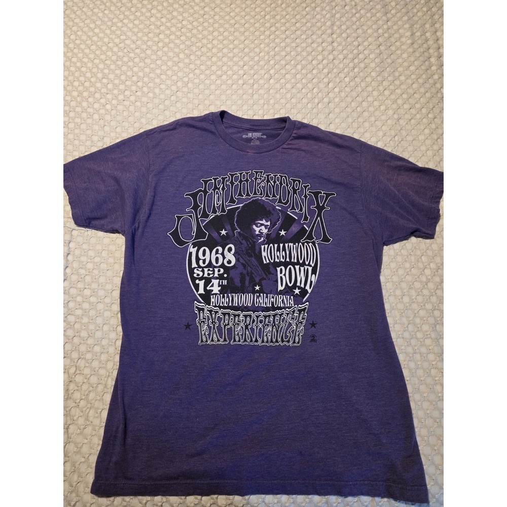 Jimi Hendrix Experience 1968 Hollywood Bowl Graphic Shirt Adult Large Purple‎